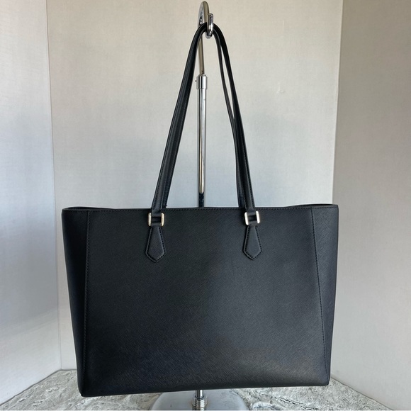 Tory Burch Saffiano Leather Tote Black Bag - Picture 3 of 16
